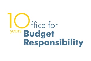 Logo celebrating 10th anniversary of the Office for Budget Responsibility