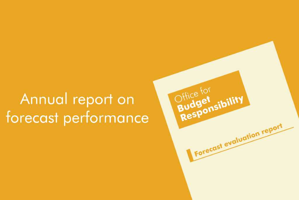 Annual report on forecast performance