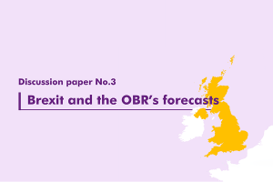 Discussion paper No.3 Brexit and the OBR's forecasts (alongside image of map of the UK)