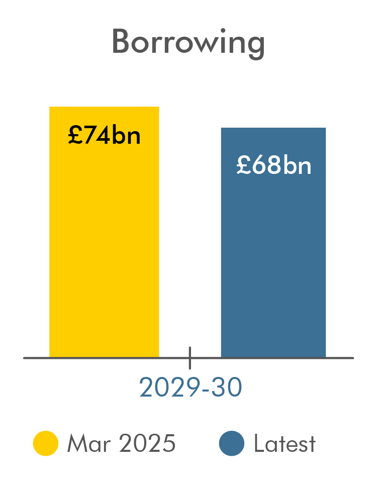 Chart showing borrowing
